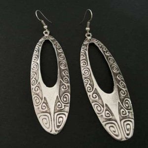 Antique Silver Plated Boho Earrings